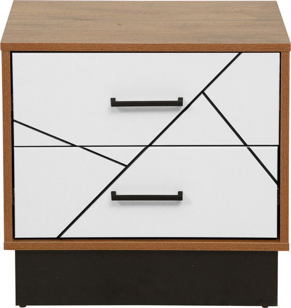 Изображение товара Прикроватная тумба Олмеко Гамма 54.19 (таксония/черный/ПВХ белый)