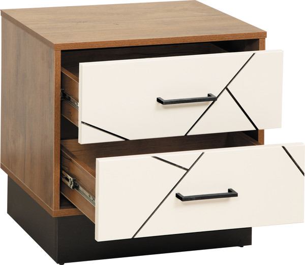 Изображение товара Прикроватная тумба Олмеко Гамма 54.19 (таксония/черный/ПВХ белый)