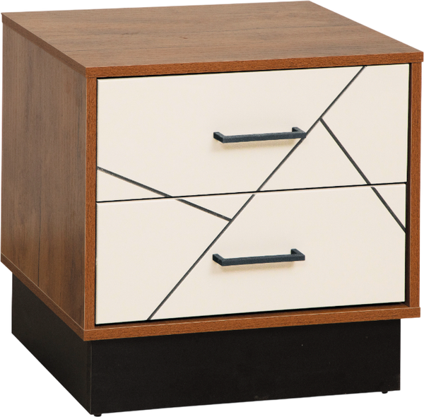 Изображение товара Прикроватная тумба Олмеко Гамма 54.19 (таксония/черный/ПВХ белый)