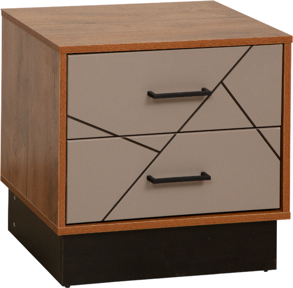 Изображение товара Прикроватная тумба Олмеко Гамма 54.19 (таксония/черный/ПВХ грей)