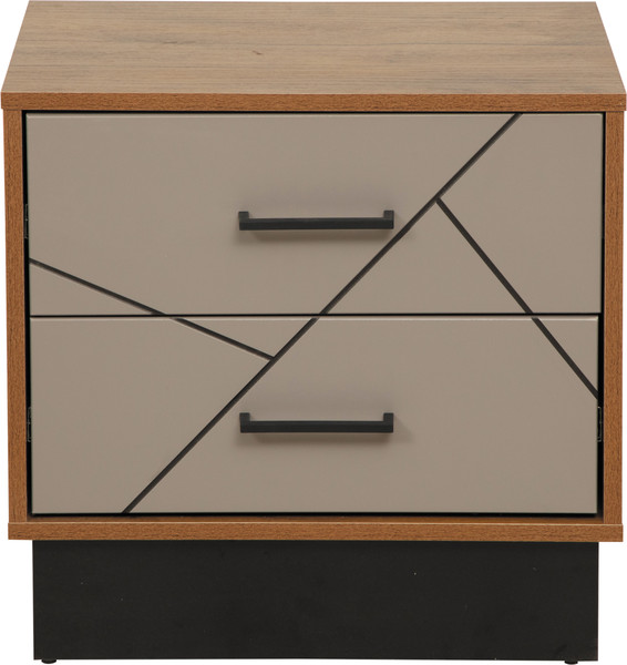 Изображение товара Прикроватная тумба Олмеко Гамма 54.19 (таксония/черный/ПВХ грей)