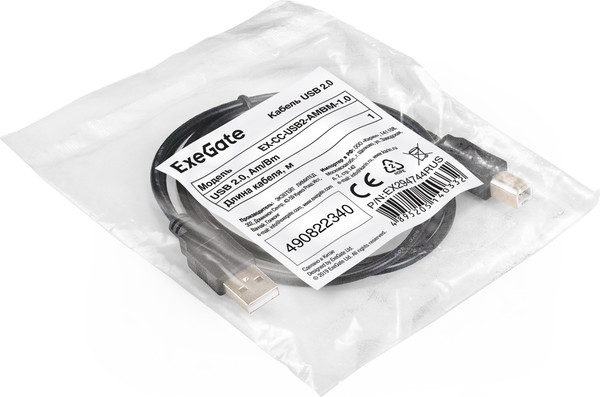 Изображение товара Кабель ExeGate EX-CC-USB2-AMBM-1.0 / EX294744RUS (1м)
