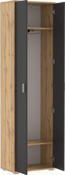 Изображение товара Шкаф Олмеко Антре 65.07 (дуб вотан/диамант серый/белый)