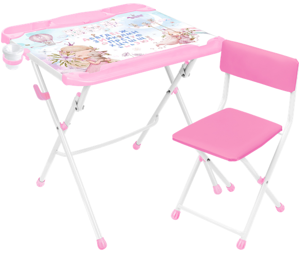 Изображение товара Комплект мебели с детским столом Ника Маленькая принцесса 2 КНД4/МП2