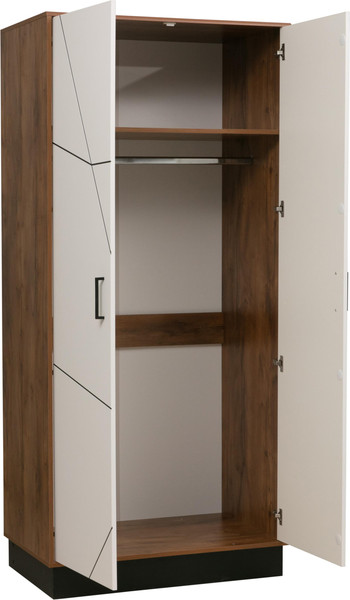 Изображение товара Шкаф Олмеко Гамма 54.03 2-х дверный (таксония/черный/ПВХ белый)