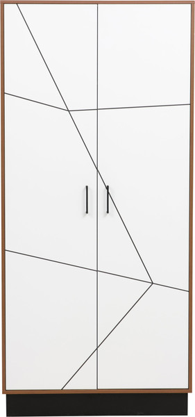 Изображение товара Шкаф Олмеко Гамма 54.03 2-х дверный (таксония/черный/ПВХ белый)