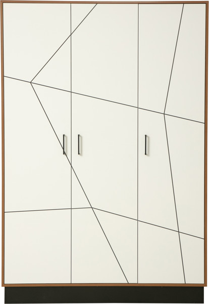 Изображение товара Шкаф Олмеко Гамма 54.12 3-х дверный (таксония/черный/ПВХ белый)