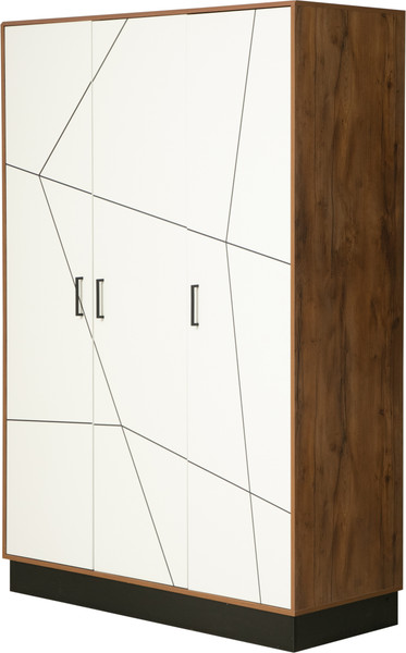 Изображение товара Шкаф Олмеко Гамма 54.12 3-х дверный (таксония/черный/ПВХ белый)