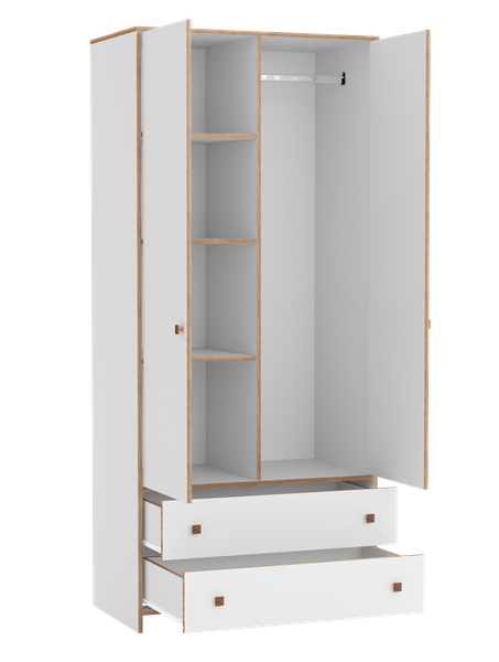 Изображение товара Шкаф Олмеко Дакота 68.04 2-х дверный (белый/дуб сонома)