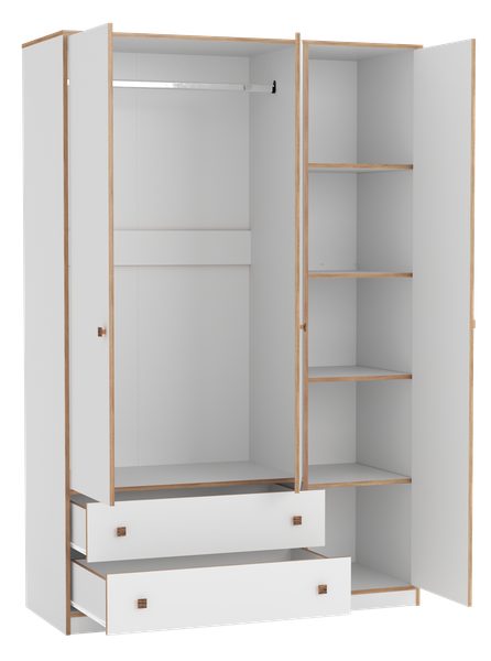 Изображение товара Шкаф Олмеко Дакота 68.05 3-х дверный (белый/дуб сонома)