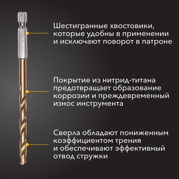 Изображение товара Набор сверл Kranz 1.5-6.5мм / KR-91-0622