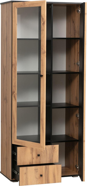 Изображение товара Шкаф Олмеко Либерти 51.02 опора 20мм (дуб вотан/черный)