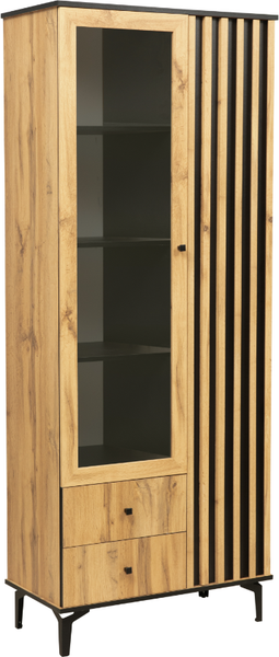 Изображение товара Шкаф Олмеко Либерти 51.02 опора 150мм (дуб вотан/черный)