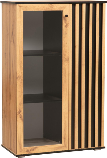 Изображение товара Шкаф Олмеко Либерти 51.03 опора 20мм (дуб вотан/черный)