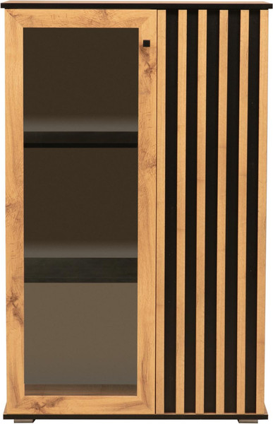Изображение товара Шкаф Олмеко Либерти 51.03 опора 20мм (дуб вотан/черный)