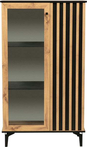 Изображение товара Шкаф Олмеко Либерти 51.03 опора 150мм (дуб вотан/черный)