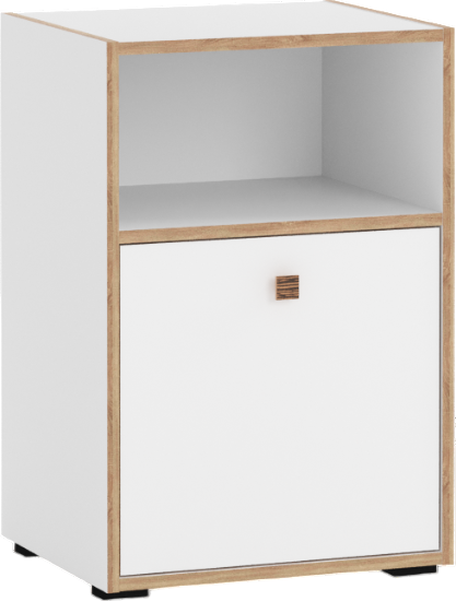 Изображение товара Тумба Олмеко Дакота 68.07 (белый/дуб сонома/белый)