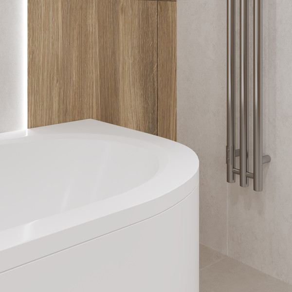 Изображение товара Ванна акриловая Lauter Bliss 150 L / 21201051L (с ножками и серым подголовником)