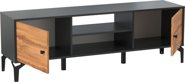 Изображение товара Тумба Олмеко Лофт 59.01 ТВ (черный/дуб вотан)