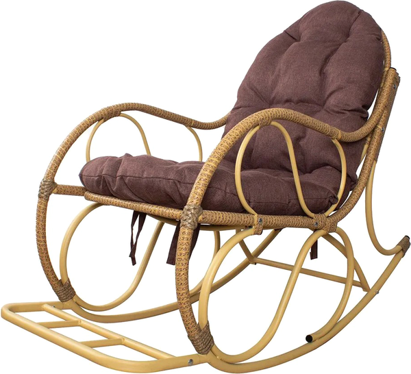 Изображение товара Кресло-качалка M-Group Элит разборное / 12810505 (бежевый/какао подушка)