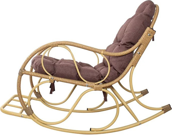 Изображение товара Кресло-качалка M-Group Элит разборное / 12810505 (бежевый/какао подушка)