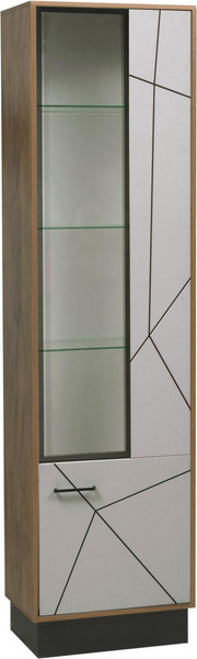 Изображение товара Шкаф-пенал Олмеко Гамма 54.01-01 правый (таксония/черный/ПВХ грей)