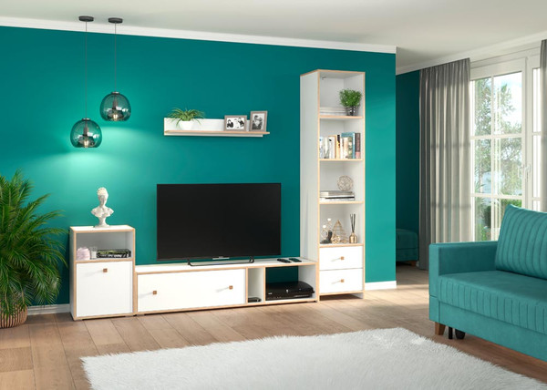 Изображение товара Стеллаж Олмеко Дакота 68.01 (белый/дуб сонома)