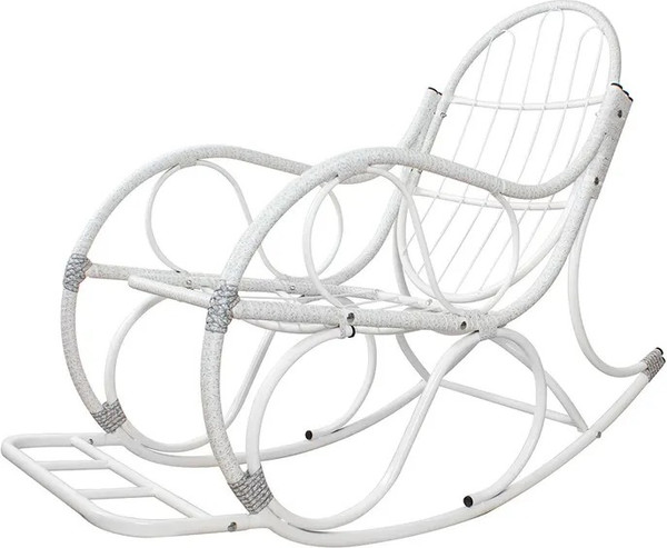 Изображение товара Кресло-качалка M-Group Элит разборное / 12810109 (белый/пепел подушка)