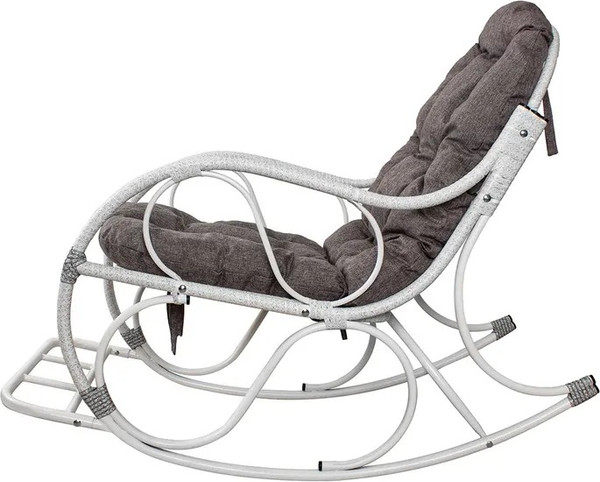 Изображение товара Кресло-качалка M-Group Элит разборное / 12810109 (белый/пепел подушка)