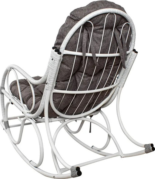 Изображение товара Кресло-качалка M-Group Элит разборное / 12810109 (белый/пепел подушка)