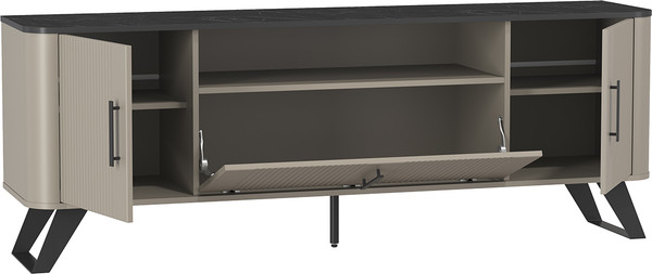 Изображение товара Тумба Олмеко Фиделия 76.05 ТВ (серый камень/мрамор черный)