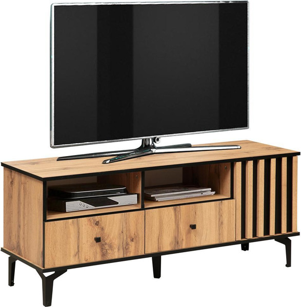 Изображение товара Тумба Олмеко Либерти 51.06 ТВ опора 150мм (дуб вотан/черный)