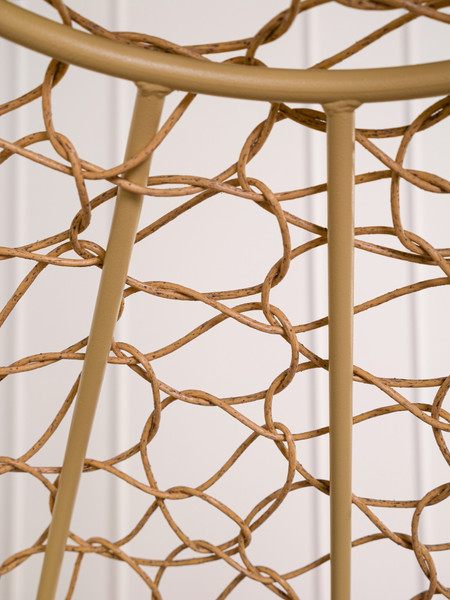 Изображение товара Кресло подвесное M-Group Добрыня / 11460505 (бежевый ротанг/коричневая подушка)