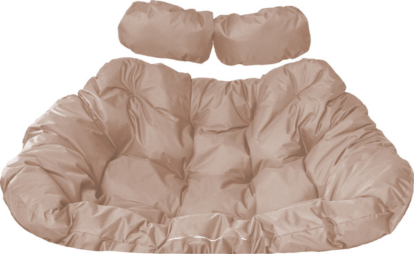 Изображение товара Кресло подвесное M-Group Добрыня / 11460201 (коричневый ротанг/бежевая подушка)