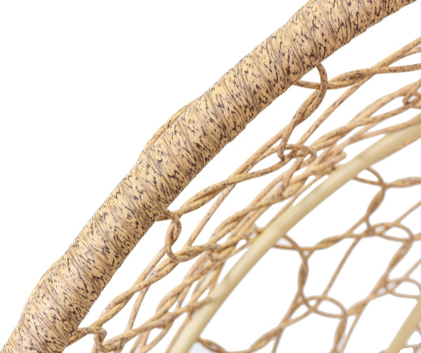 Изображение товара Кресло подвесное M-Group Капля Home / 11830505 (бежевый ротанг/какао подушка)