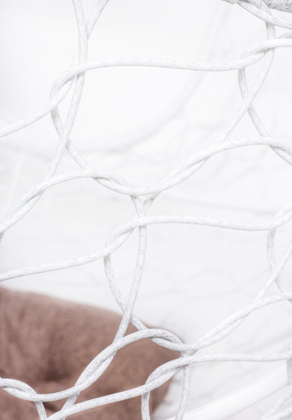 Изображение товара Кресло подвесное M-Group Капля Home / 11830105 (белый ротанг/какао подушка)