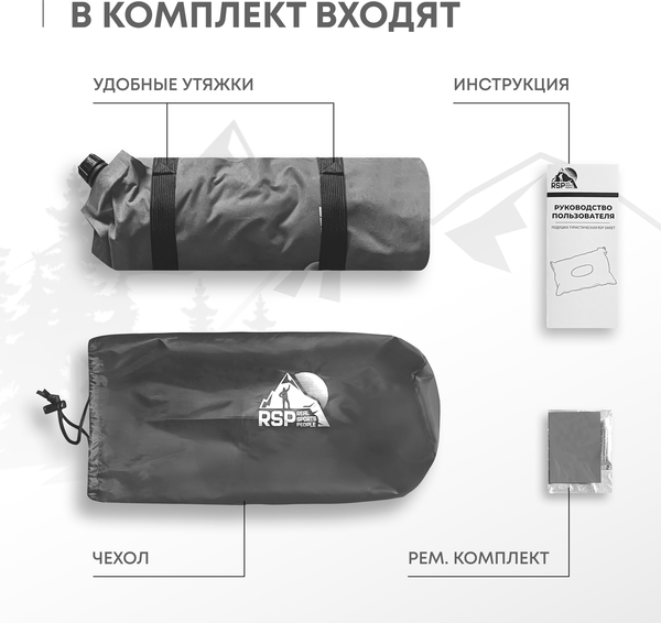 Изображение товара Подушка туристическая RSP Outdoor Sweet / P-SW-G (серый)