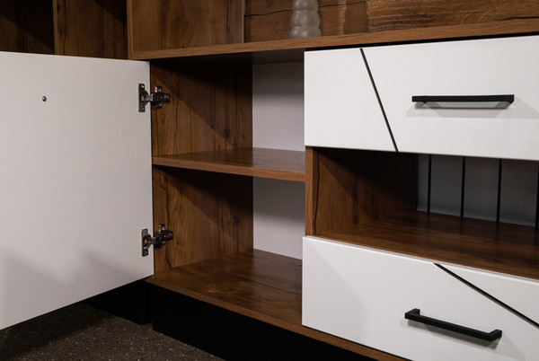 Изображение товара Тумба Олмеко Гамма 54.04 ТВ (таксония/черный/ПВХ белый)