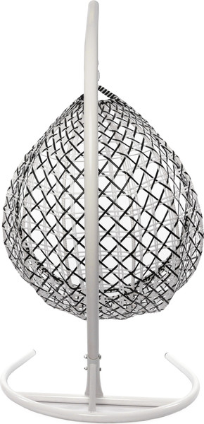 Изображение товара Кресло подвесное M-Group Капля Люкс / 11034602 (белый/черный ротанг/бордовая подушка)