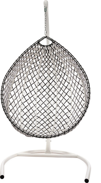 Изображение товара Кресло подвесное M-Group Капля Люкс / 11034604 (белый/черный ротанг/зеленая подушка)