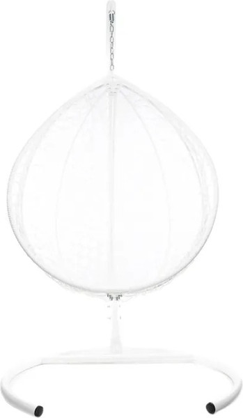 Изображение товара Кресло подвесное M-Group Капля складное / 11500108 (белый ротанг/розовая подушка)