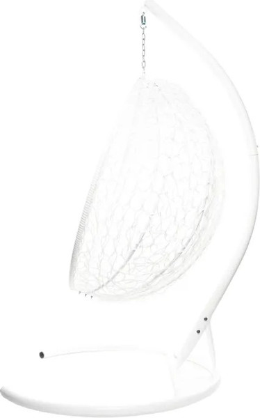 Изображение товара Кресло подвесное M-Group Капля складное / 11500108 (белый ротанг/розовая подушка)