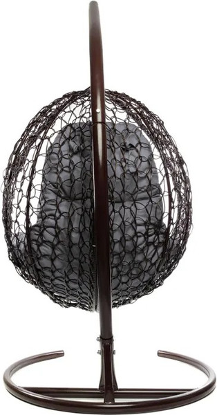 Изображение товара Кресло подвесное M-Group Капля складное / 11500209 (коричневый ротанг/серая подушка)