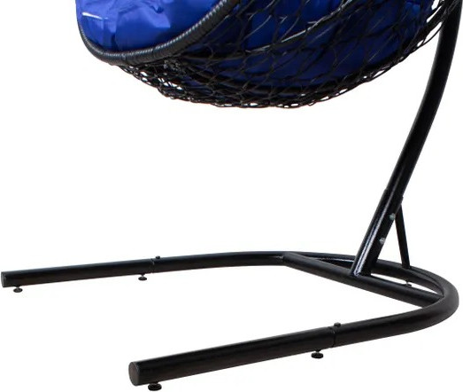 Изображение товара Кресло подвесное M-Group Капля складное / 11500410 (черный ротанг/синяя подушка)