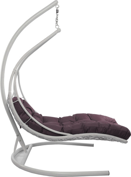 Изображение товара Кресло подвесное M-Group Лежачее / 11640102 (белый/бордовая подушка)