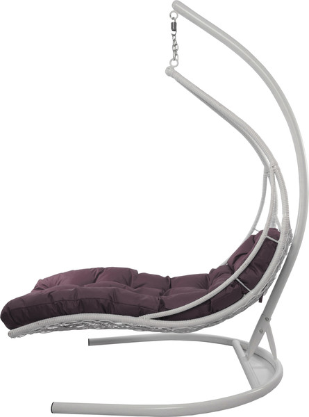 Изображение товара Кресло подвесное M-Group Лежачее / 11640102 (белый/бордовая подушка)