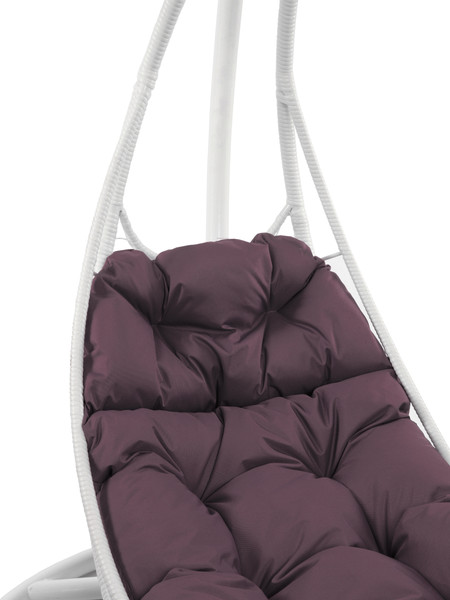 Изображение товара Кресло подвесное M-Group Лежачее / 11640102 (белый/бордовая подушка)