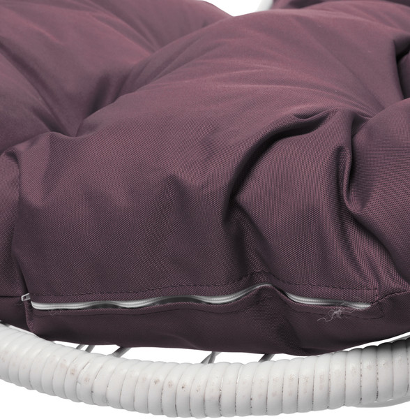 Изображение товара Кресло подвесное M-Group Лежачее / 11640102 (белый/бордовая подушка)