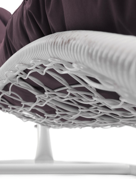 Изображение товара Кресло подвесное M-Group Лежачее / 11640102 (белый/бордовая подушка)