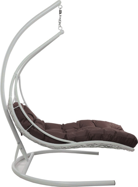 Изображение товара Кресло подвесное M-Group Лежачее / 11640105 (белый/коричневая подушка)